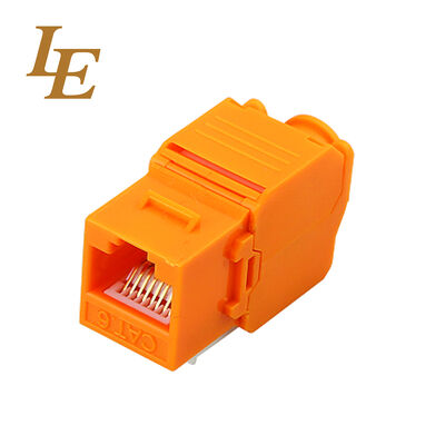 LE-G010S Keystone Jack RJ45 Connector 8P8C Male Copper Contact Plastic Housing for Audio & Video Applications