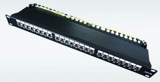 Professional 24 Port Cat6 Patch Panel, 1U Rack Mount with Keystone Jack for Network Rack