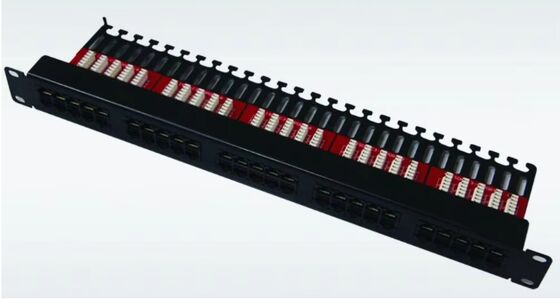 Professional 24 Port Cat6 Patch Panel, 1U Rack Mount with Keystone Jack for Network Rack