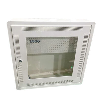 High Quality 19" 12U 600x150mm 600x300mm Non-Recessed Tempered Glass Front Door SOHO ONU/ONT Wall Mounted Cabinet RAL7035 Grey