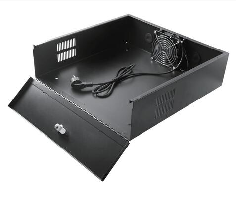18"x18"x5" Low Price DVR Lock Boxes Driver Status Monitor Wall Mount DVR Lockbox 5U 6U Security DVR Lockbox Enclosure RAL9004 Black 