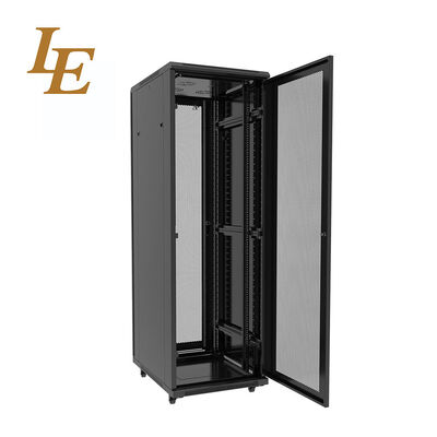LE 42U 19 Inch Server Rack Cabinet Network Data Center Rack SPCC Cold Rolled Steel Tempered Glass Door IEC297-2 IP20