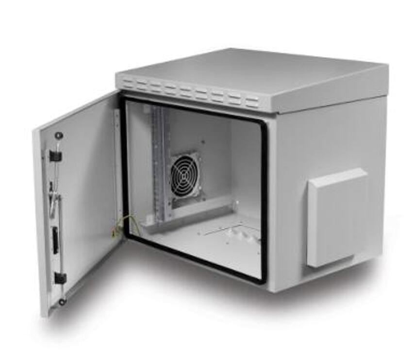 19inch IP54 IP65 Outdoor Metal Cabinet Enclosure Dust And Water Resistance Enclosure With 2 Fans Cooling