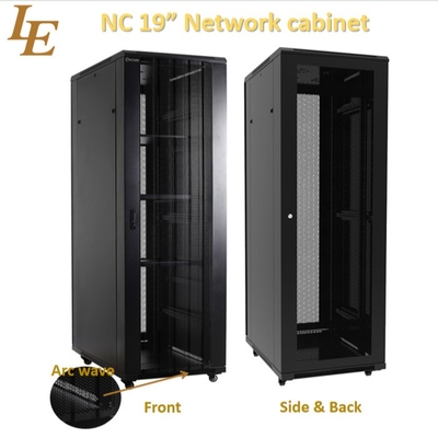 SPCC 42U Black Server Rack Netzwerk Schrank mit geöffneter Haustür 19
