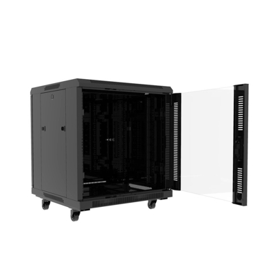 Klassisches Modell 12U Server-Rack mit Glasschrank