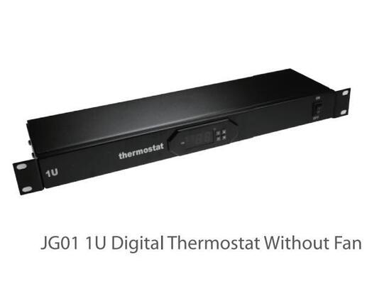 Digitaler Thermostat für Lüftungsset 1 HE für 19-Zoll-Server-Rack mit 2 Lüftern oder 4 Lüftern oder ohne Lüfter mit EU-Stecker, C14-Stecker