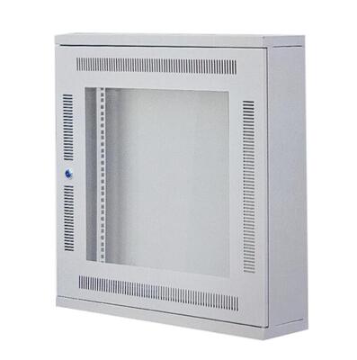 19 Zoll Server Rack Schrank 12U Wandnetzwerk Schrank mit gehärtetem Glas Tür und Kabel Eingang oben und unten