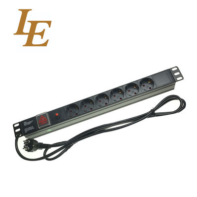 Aluminium Material Stromverteilereinheit Steckdosenleiste 19 Zoll 8-fach PDU