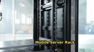 42U-Server-Rack-Schrank mit mobiler Glastür
